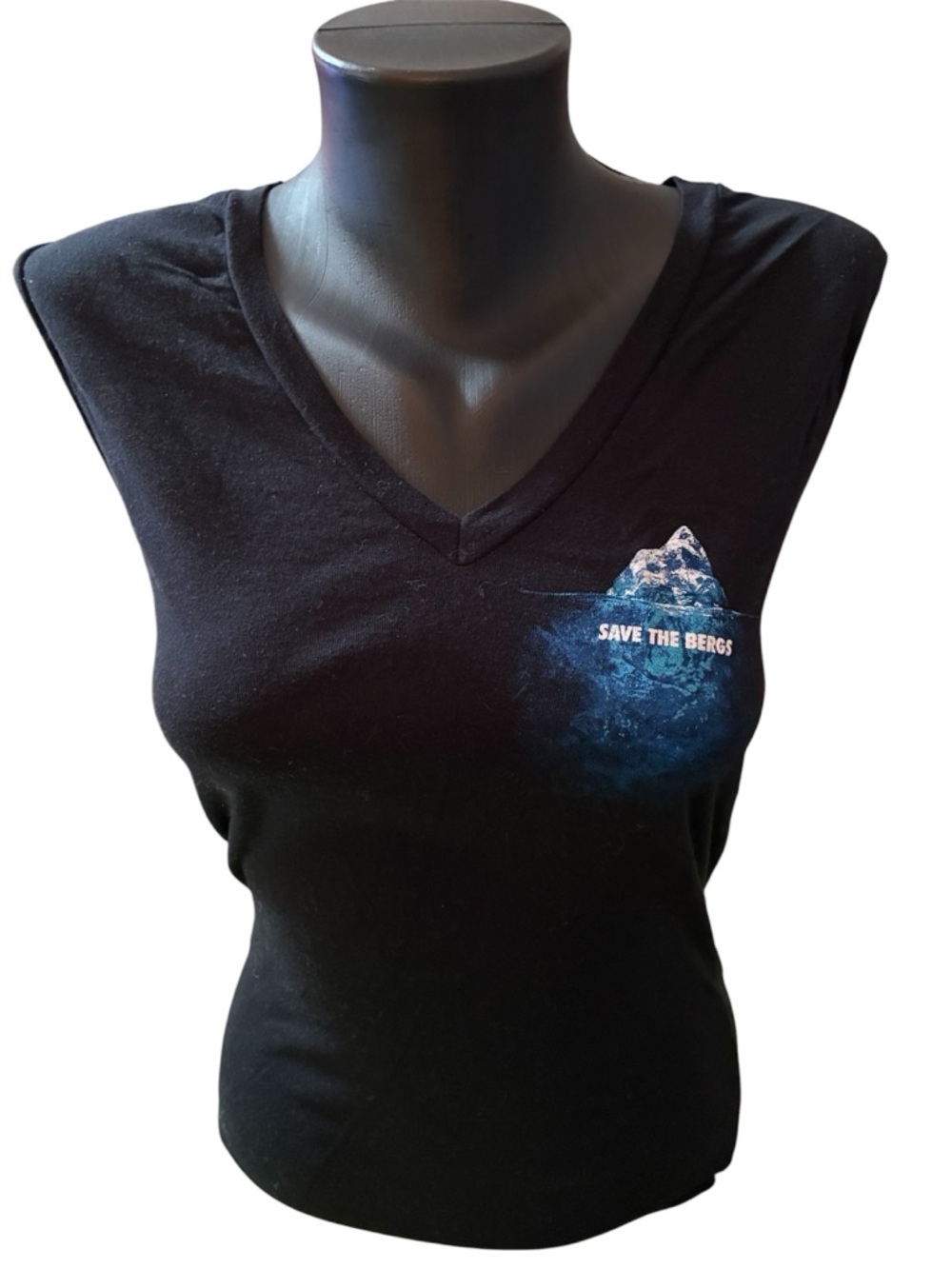 Absolutely vodka Save The Bergs Black V-Neck Women's Tank Top
